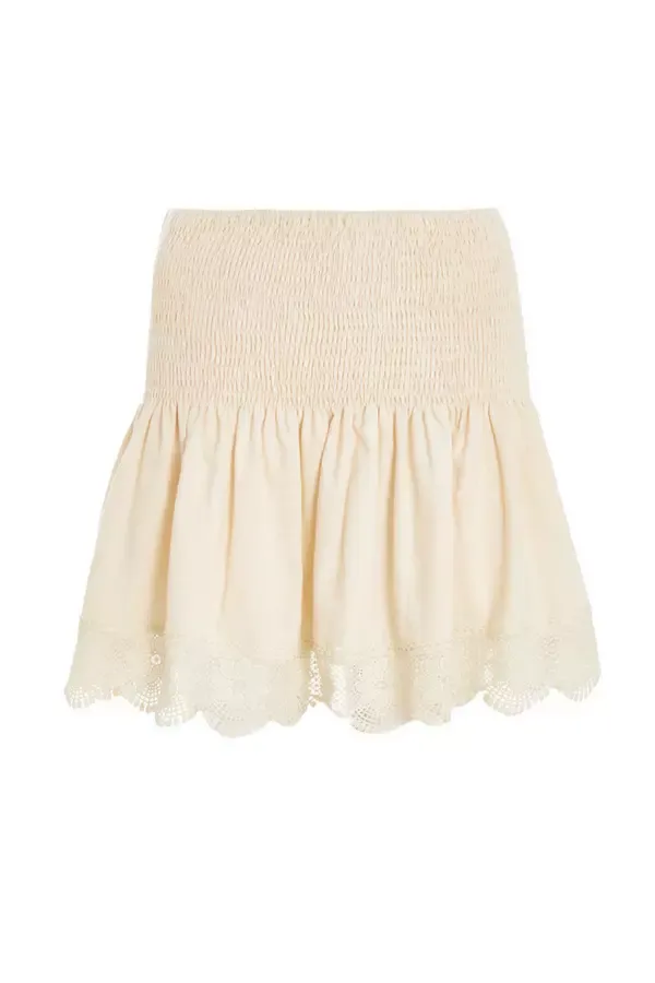 Women Stone Crochet Trim Mini Skirt Quiz Clothing Skirts