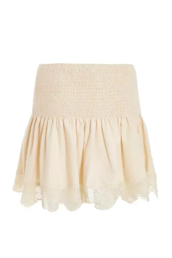 Women Stone Crochet Trim Mini Skirt Quiz Clothing Skirts