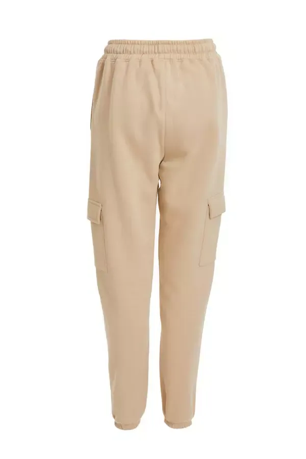 Women Stone Fleece Cargo Joggers Quiz Clothing Casual Clothing