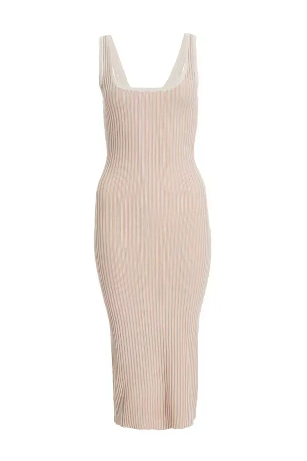 Women Stone Ribbed Midi Dress Quiz Clothing Going Out