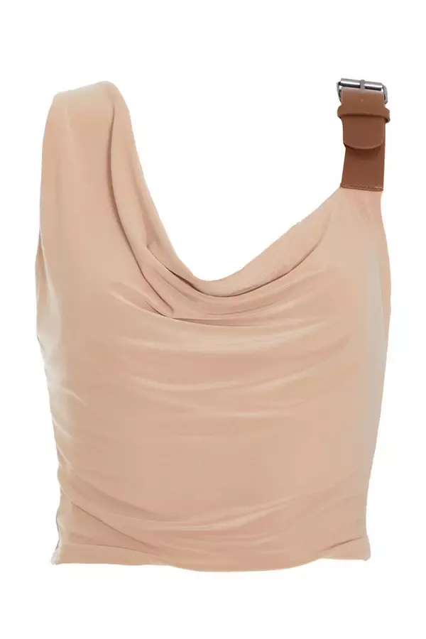 Women Stone Ruched Sleeveless Crop Top Quiz Clothing Casual Clothing