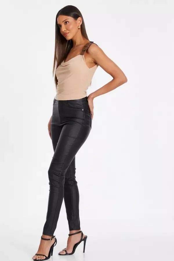 Women Stone Ruched Sleeveless Crop Top Quiz Clothing Casual Clothing