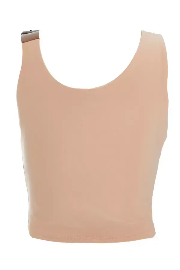 Women Stone Ruched Sleeveless Crop Top Quiz Clothing Casual Clothing