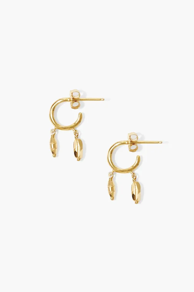 Women Suleyma Hoop Earrings Yellow Gold Chan Luu Earrings