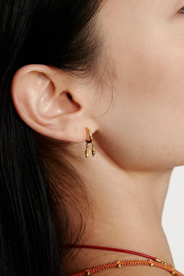 Women Suleyma Hoop Earrings Yellow Gold Chan Luu Earrings