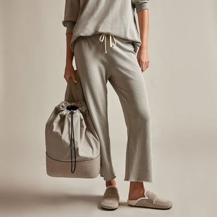 Women Sweat TopsBottoms James Perse Vintage French Terry Cutoff Sweatpant Dapple Pigment