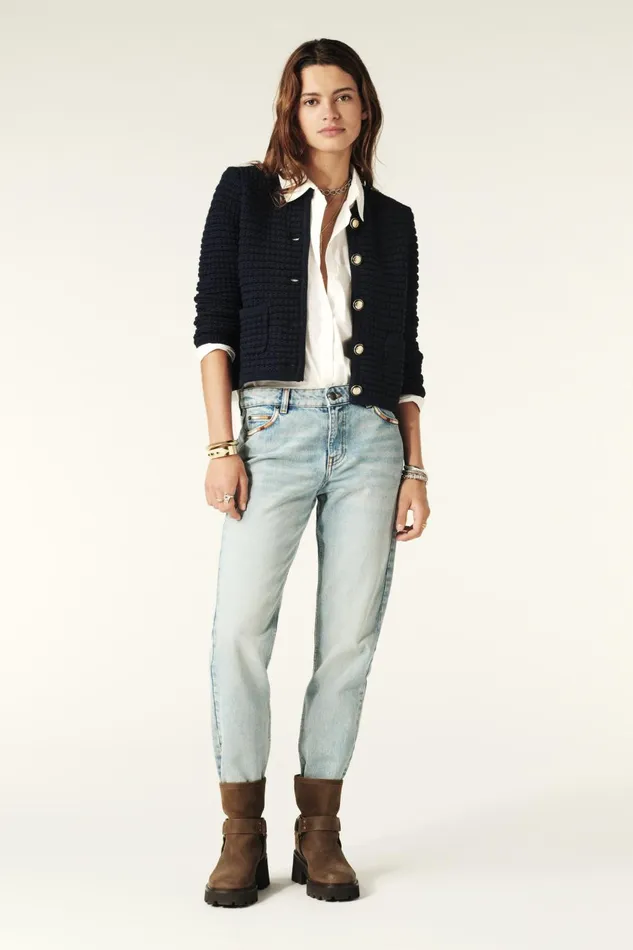 Women Sweaters and Cardigans Baandsh Decorative Knit Cardigan Gaspard OffWhite