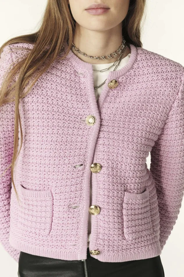Women Sweaters and Cardigans Baandsh Decorative Knit Cardigan Gaspard OffWhite