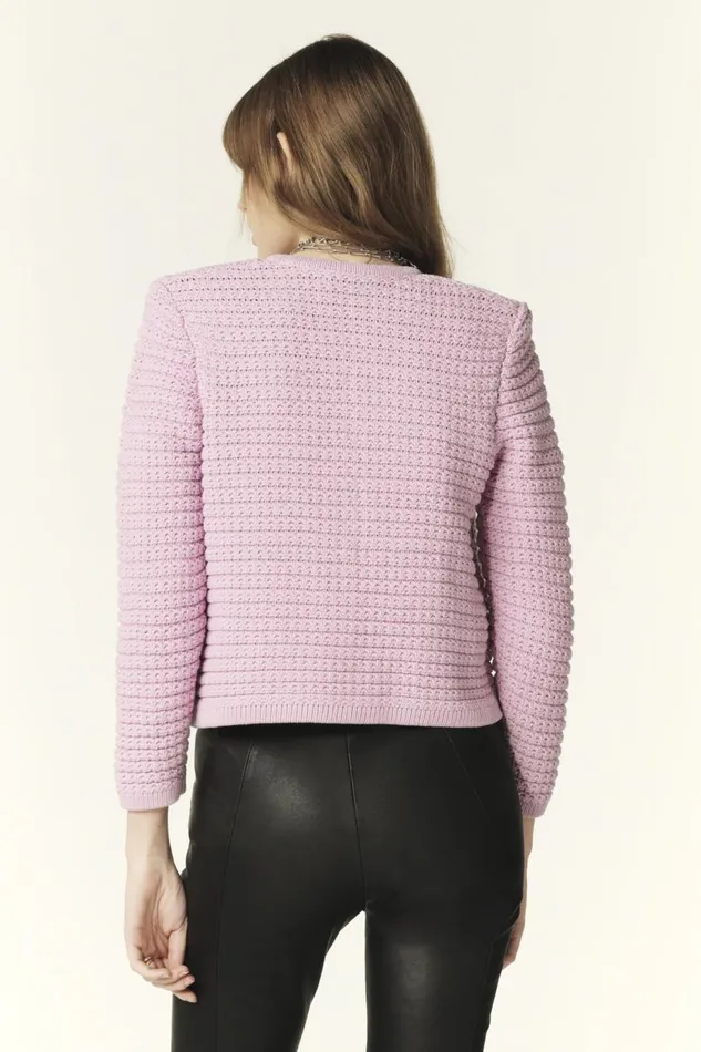 Women Sweaters and Cardigans Baandsh Decorative Knit Cardigan Gaspard OffWhite