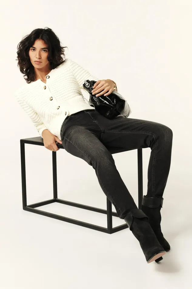 Women Sweaters and Cardigans Baandsh Decorative Knit Cardigan Gaspard OffWhite