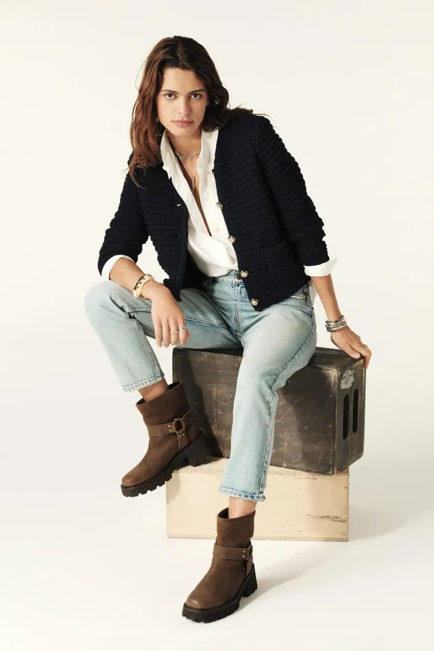 Women Sweaters and Cardigans Baandsh Decorative Knit Cardigan Gaspard OffWhite