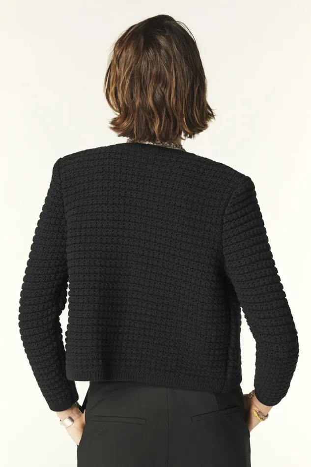 Women Sweaters and Cardigans Baandsh Decorative Knit Cardigan Gaspard OffWhite