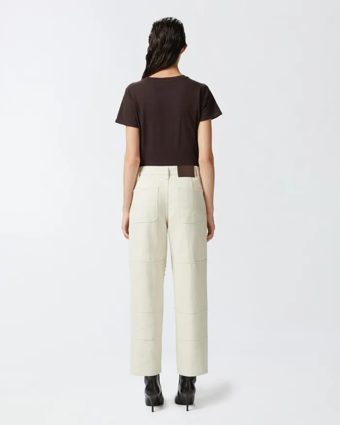 Women TShirt Pinko Tshirt Mini Logo PINKO Brown Women TShirt Pinko Tshirt Mini Logo PINKO Brown