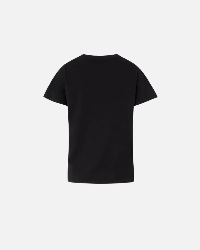 Women TShirt Pinko Tshirt Mini Logo PINKO Limo Black Women TShirt Pinko Tshirt Mini Logo PINKO Limo Black