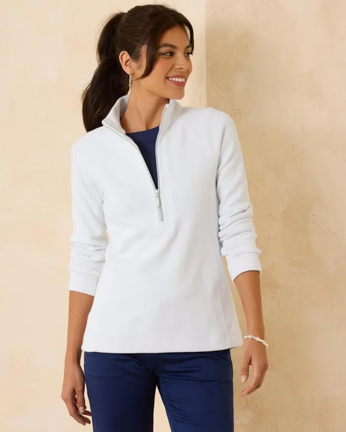 Women Tobago Bay HalfZip Sweatshirt Light Sky Tommy Bahama Sweatshirts