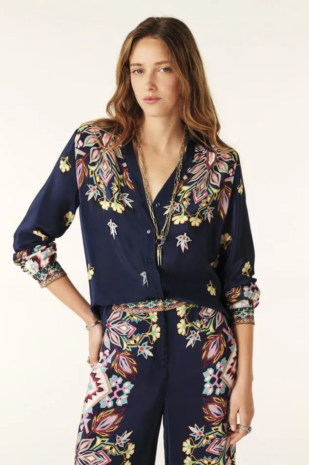 Women Tops and Shirts Baandsh LongSleeve Shirt Loryane Blue