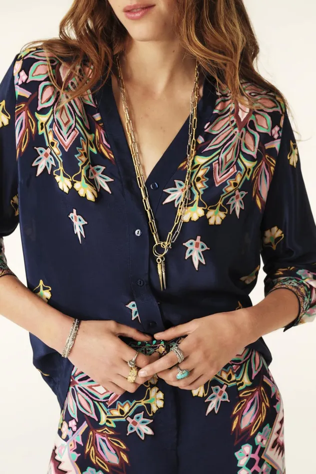 Women Tops and Shirts Baandsh LongSleeve Shirt Loryane Blue