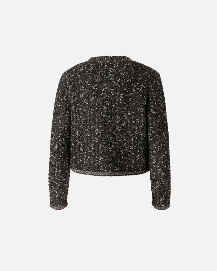Women TOPWEAR Pinko Cropped Cardigan With Sequins And Vneck Blackbrownwhite Women TOPWEAR Pinko Cropped Cardigan With Sequins And Vneck Blackbrownwhite