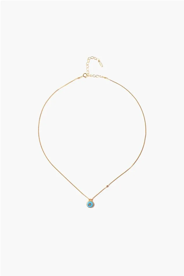 Women Turquoise Evil Eye Necklace With Champagne Diamond Chan Luu Necklaces