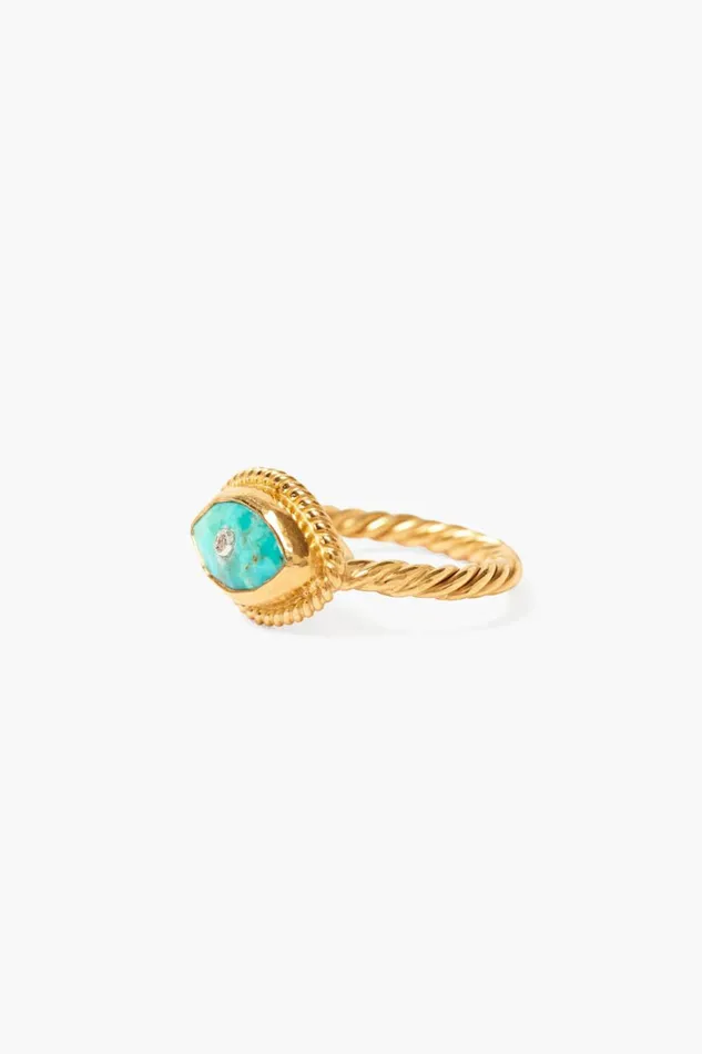 Women Twist Evil Eye Ring Turquoise Chan Luu Rings