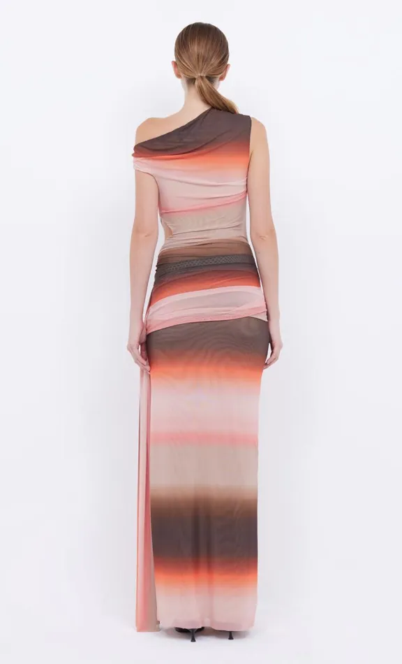 Women Wedding Guest Bec Bridge LOUNA ASYM DRESS 8211 CHOCPINK OMBRE