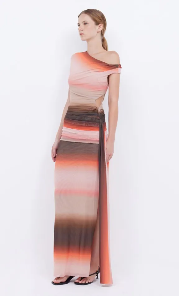 Women Wedding Guest Bec Bridge LOUNA ASYM DRESS 8211 CHOCPINK OMBRE