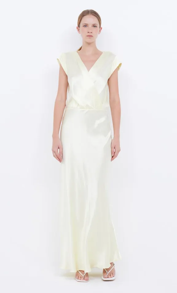Women Wedding Guest Bec Bridge MOON DANCE MAXI DRESS 8211 ICE YELLOW