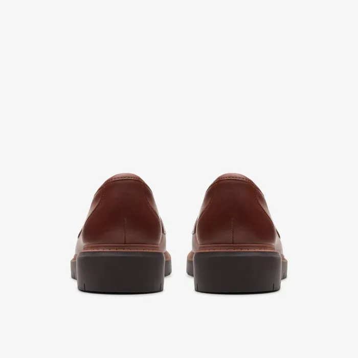 Women Westlynn Bella Tan Leather Clarks Loafers and Oxfords