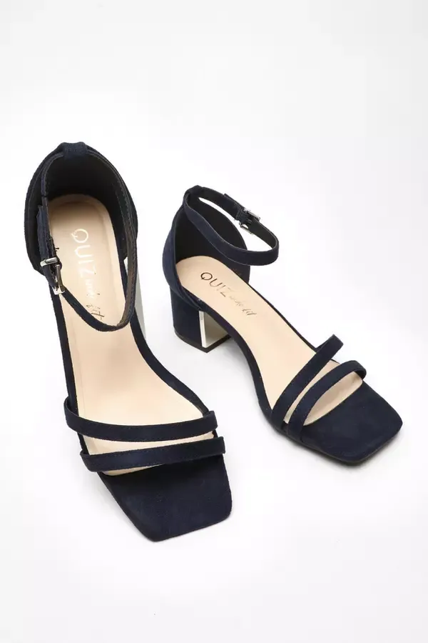 Women Wide Fit Navy Faux Suede Strappy Low Block Heeled Sandals Quiz Clothing Heels Women Wide Fit Navy Faux Suede Strappy Low Block Heeled Sandals Quiz Clothing Heels