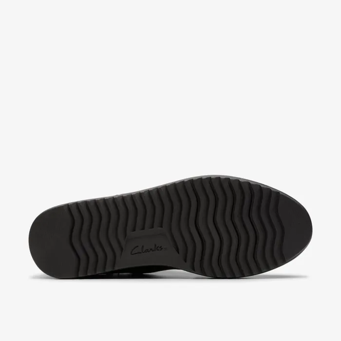 Women Zylah Faye Black Leather Clarks Boots and Booties